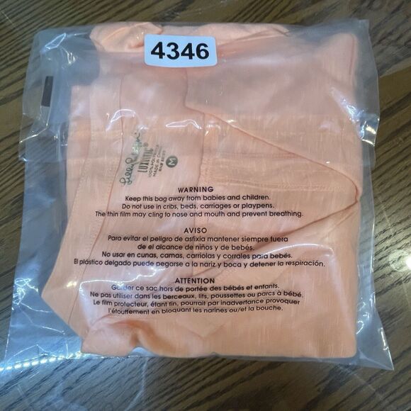 Lilly Pulitzer Shirt Womens Medium Orange Brodie Top Luxletic Melon Glow V Neck - Picture 11 of 11